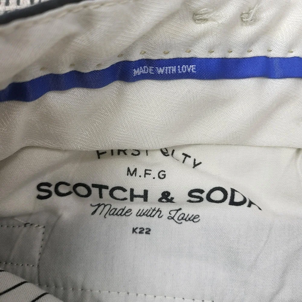Scotch & Soda Pants Mens 33x32 Black Mott Chino Slim Straight Leg Casual - Picture 5 of 10